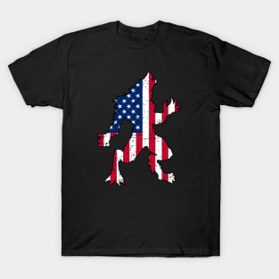 Werewolf, American flag T-Shirt